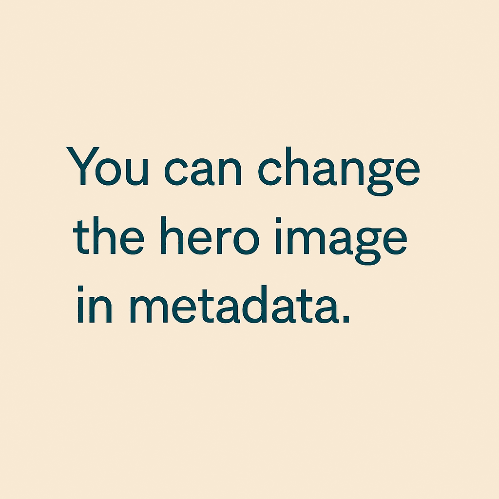 You can edit the title in metadata